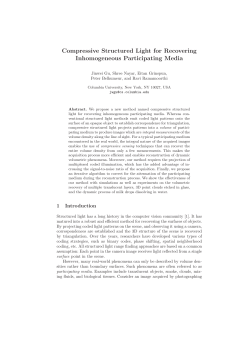 Compressive Structured Light for Recovering Inhomogeneous