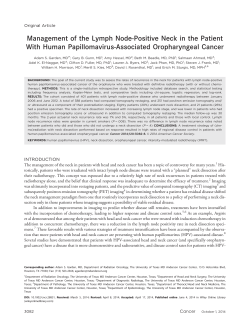Management of the lymph node‐positive neck in the patient with