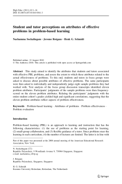 Problem-based Learning - Southern Connecticut State University