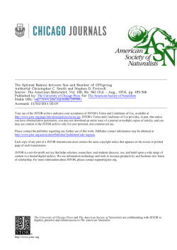 The Optimal Balance between Size and Number of Offspring Author(s)