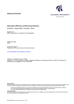 Aalborg Universitet Absorption Efficiency of Receiving Antennas