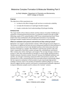 Melamine activity instructions