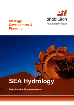 SEA Hydrology - BHP Billiton