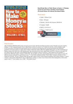 Read Ebook How to Make Money in Stocks: A