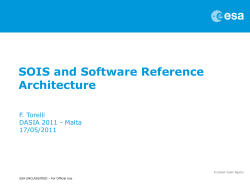 SOIS and Software Reference Architecture