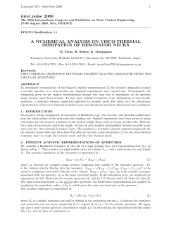 a numerical analysis on visco-thermal dissipation of resonator necks