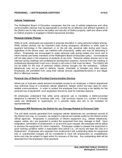 4118.6 Cellular Telephones - Wallingford Public Schools