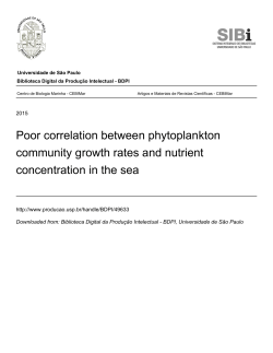 Poor correlation between phytoplankton community growth rates