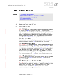 DMM 505 Return Services