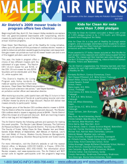 Air District`s 2009 mower trade