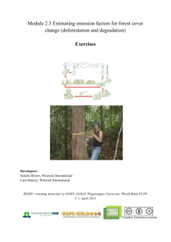 BGB = AGB (t C/ha) * 0.235 - The Forest Carbon Partnership Facility