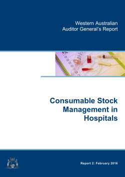 Consumable Stock Management in Hospitals