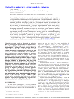 Optimal flux patterns in cellular metabolic networks