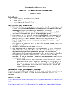 Matter Discrepant Event Teaher Handout