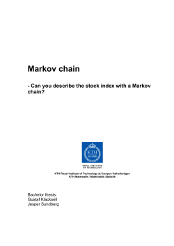 Markov chain - DiVA portal