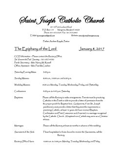 The Epiphany of the Lord January 8, 2017