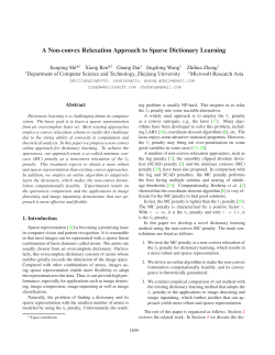 A Non-convex Relaxation Approach to Sparse