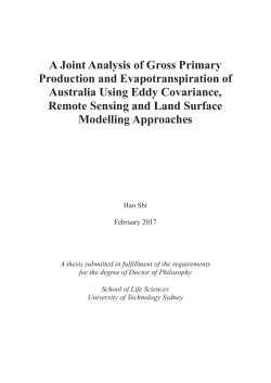 A Joint Analysis of Gross Primary Production and