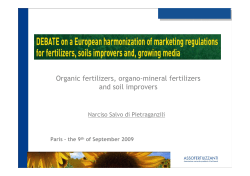Organic fertilizers, organo-mineral fertilizers and soil improvers