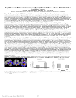 Propofol Increases GABA Concentration and Decreases