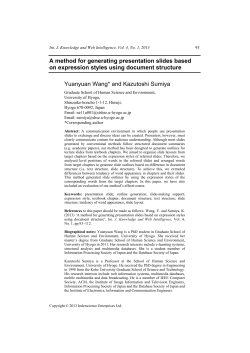 A method for generating presentation slides based on expression
