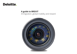 A guide to BREXIT Immigration, global mobility and reward