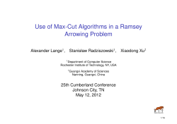 Use of Max-Cut Algorithms in a Ramsey Arrowing Problem