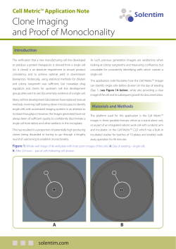 Clone Imaging and Proof of Monoclonality