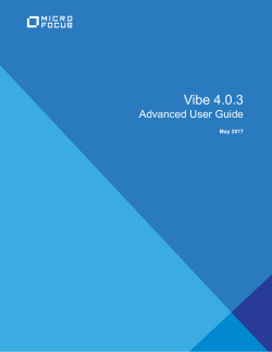 Micro Focus Vibe 4.0.3 Advanced User Guide