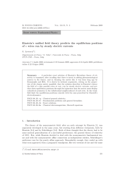 Einstein`s unified field theory predicts the equilibrium positions of n
