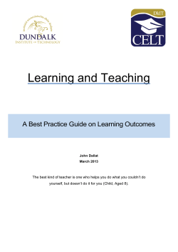Learning Outcomes - Dundalk Institute of Technology