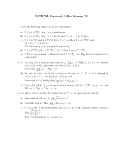 MATH 757: Homework 1 (Due February 22) 1. Prove the following