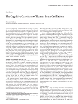 The Cognitive Correlates of Human Brain Oscillations