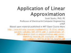 Application of Linear Approximation