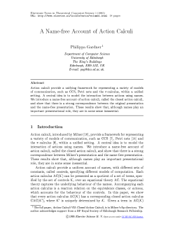 A Name-free Account of Action Calculi