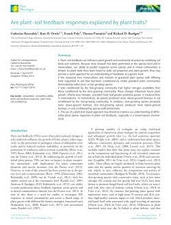 Are plantsoil feedback responses explained by plant traits?