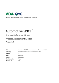Automotive SPICE V3.0