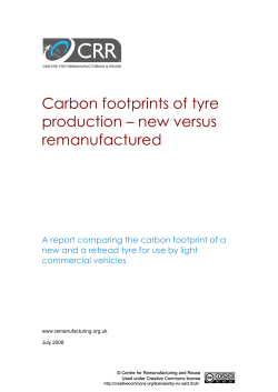 Carbon Footprints of Tyre Production