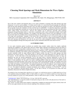 Choosing Mesh Spacings and Mesh Dimensions for Wave Optics