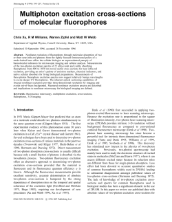Multiphoton excitation cross-sections of molecular fluorophores