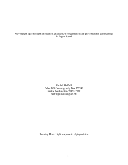 1 Wavelength-specific light attenuation, chlorophyll concentration