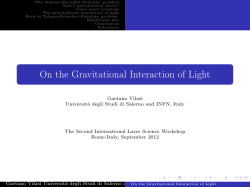 On the Gravitational Interaction of Light