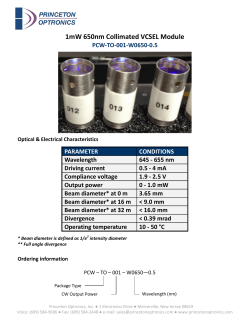 1mW 650nm Collimated VCSEL Module