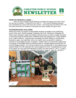 FROM THE PRINCIPAL`S DESK ..... TECHKNOWLEDGE