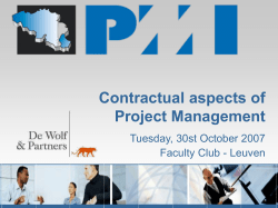 Contractual aspects of Project Management