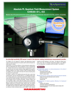 C9920-01,-02 Absolute PL Quantum Yield Measurement System