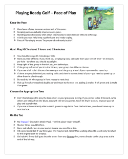 Playing Ready Golf &ndash; Pace of Play