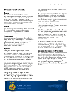 Introduction to Horticulture CDE