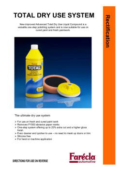 total dry use system