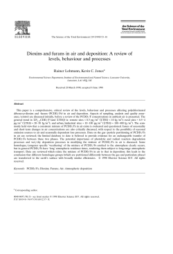 Dioxins and furans in air and deposition: A review of levels